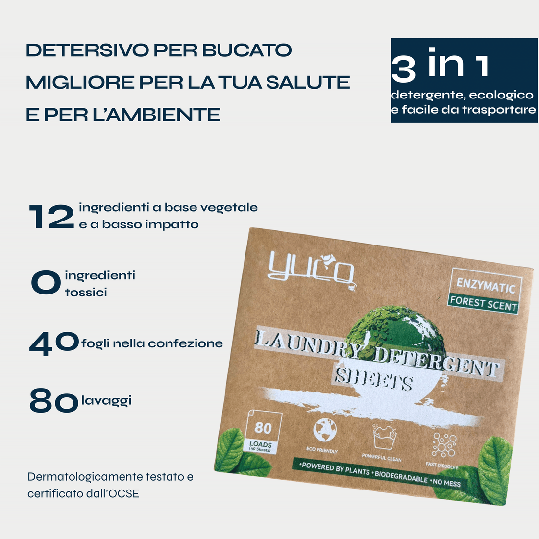 Yuco | Detersivo in fogli ecologico
